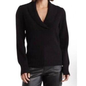 Design History Black Pure Cashmere V Neck Winter Sweater
